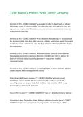 CVRP Exam Questions With Correct Answers&period;
