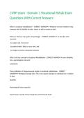CVRP exam - Domain 1 Vocational Rehab Exam Questions With Correct Answers 