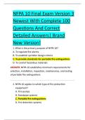 NFPA 10 Final Exam Version 3  Newest With Complete 100  Questions And Correct  Detailed Answers&vert; Brand  New Version&excl; 