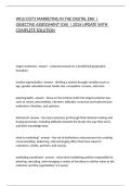 WGU D373 MARKETING IN THE DIGITAL ERA &vert; OBJECTIVE ASSESSMENT &lpar;OA&rpar; &vert; 2026 UPDATE WITH COMPLETE SOLUTION