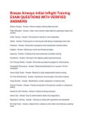 Breeze Airways Initial Inflight Training EXAM QUESTIONS WITH VERIFIED ANSWERS