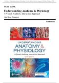Test Bank -  Understanding Anatomy & Physiology A Visual&comma; Auditory&comma; Interactive Approach 3rd Edition &lpar;Thompson&comma; 2020&rpar; Chapter 1-28 &vert; All Chapters with Answers