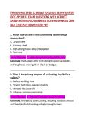 Structural Steel Welding Certification Exam &ndash; Questions with Correct Answers