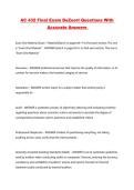 AC 432 Final Exam DeZoort Questions With Accurate Answers 