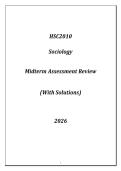 &lpar;SU&rpar; HSC2010 Sociology Midterm Assessment Review 2026 &lpar;Qns & Ans