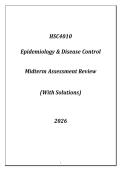 &lpar;SU&rpar; HSC4010 Epidemiology & Disease Control Midterm Assessment Review 2026 &lpar;Qns & Ans&rpar;