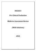 &lpar;SU&rpar; NSG6021 Pre Clinical Evaluation Midterm Assessment Review 2026 &lpar;Qns & Ans