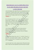 HESI DOSAGE CALCULATIONS PRACTICE EXAM&comma; HESI PHARMACOLOGY REVIEW LATEST 2025&sol;2026