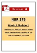 NUR 376 Week 1 Module 1 Study Guide &lpar;2026&sol;2027&rpar; &lpar;PDF&rpar; &vert; Applied Pathophysiology