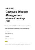 GCU-NRS 460 &lpar;Complex Disease Management&rpar; Midterm Prep 2026 &lpar;Qns & Ans&rpar;