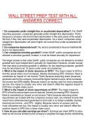 Wall Street Prep Test &vert; Verified Questions & Detailed Answers