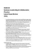 SNHU-NUR530 &lpar;Systems Leadership&rpar; Latest Exam Review 2026 &lpar;Qns & Ans&rpar;