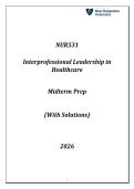 SNHU-NUR531 &lpar;Interprofessional Leadership&rpar; Midterm Exam Prep 2026 &lpar;Qns & Ans&rpar;
