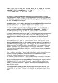 PRAXIS 5355&colon; SPECIAL EDUCATION&colon; FOUNDATIONAL KNOWLEDGE PRACTICE TEST 1