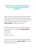 NUR 326 Exam 3 Newest 2026 Questions  and Correct Detailed Answers Already  Graded A&plus;
