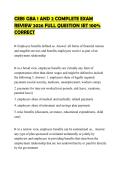 CEBS GBA 1 AND 2 COMPLETE EXAM REVIEW 2026 FULL QUESTION SET 100&percnt; CORRECT