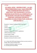ATI MED- SURG   RESPIRATORY  &lpar;100 QS&rpar; PROCTORED REAL 2025&sol; 2026 UPDATES FOR COMPREHENSIVE REVIEW & PRACTICE TEST BANK REAL ACTUAL TESTED EXAM 