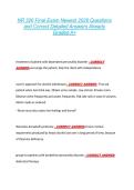NR 326 Final Exam Newest 2026 Questions  and Correct Detailed Answers Already  Graded A&plus; 