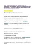 NEW YORK HOME INSPECTOR LICENSE EXAM 150  QUESTIONS AND ANSWERS 2026&sol;2027 &vert;&vert; HOME INSPECTION  PRINCIPLES & BUILDING SYSTEMS &vert;&vert; VERIFIED QUESTIONS  & ACCURATE ANSWERS &vert;&vert; GRADED A&plus; 