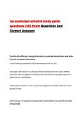 ISA municipal arborist study guide questions &lpar;all&rpar; Exam Questions And Correct Answers