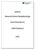 SNHU-NUR555 &lpar;Advanced Clinical Pathophysiology&rpar; Latest Exam Review 2026 &lpar;Qns & Ans&rpar;
