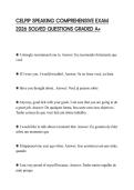 CELPIP SPEAKING COMPREHENSIVE EXAM 2026 SOLVED QUESTIONS GRADED A&plus;