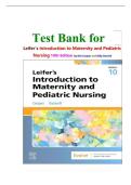 Test Bank For Introduction to Maternity and Pediatric Nursing&comma; 10th Edition&comma; By Gloria Leifer&comma; All Chapters 1-34&comma; Latest 2026 &vert;&vert;Complete A&plus; Guide