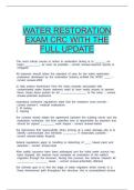 Water Restoration Exam CRC