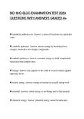 BIO 1610 SLCC EXAMINATION TEST 2026 QUESTIONS WITH ANSWERS GRADED A&plus;