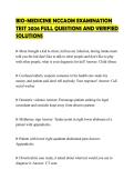 BIO-MEDICINE NCCAOM EXAMINATION TEST 2026 FULL QUESTIONS AND VERIFIED SOLUTIONS