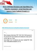 WGU C949 Data Structures and Algorithms&vert; OA &vert; Objective Assessment &vert; 69 Actual Questions and Answers Latest Updated 2026&sol;2027 &lpar;Graded A&plus;&rpar;