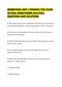 BIOBEYOND UNIT 7 FINDING THE CAUSE ACTUAL EXAM PAPER 2026 FULL QUESTIONS AND SOLUTIONS