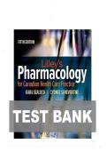 Test Bank For Lilleys Pharmacology for Canadian Health Care Practice 5th Edition Sealock &vert; All Chapters 1-58&vert; Complete Guide With Solutions&vert; Revised Edition