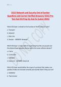 D315 Network and Security End of Section  Questions and Correct Verified Answers&sol; D315 Pre Test And OA Prep Qs And As &lpar;Latest 2026&rpar; 