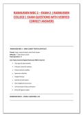 RASMUSSEN MDC 2 &ndash; EXAM 2 &vert; RASMUSSEN COLLEGE &vert; EXAM QUESTIONS WITH VERIFIED CORRECT ANSWERS