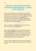 LCAS EXAM &ndash; NORTH CAROLINA STUDY GUIDE  QUESTIONS AND VERIFIED ANSWERS &vert; A&plus; GRADED  &vert; LATEST UPDATE 2026