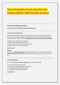 Texas Jurisprudence Exam Questions and Answers &lpar;20256 &sol; 2027&rpar; &lpar;Verified Answers&rpar;