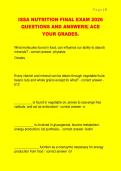 ISSA NUTRITION FINAL EXAM 2026  QUESTIONS AND ANSWERS&vert; ACE  YOUR GRADES&period;