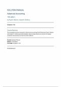 Advanced Accounting &lpar;13th Edition&comma; Floyd A&period; Beams & Joseph H&period; Anthony&rpar; &mdash; Complete Solutions Manual &lpar;All Chapters&rpar;