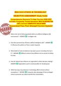 WGU D333 ETHICS IN TECHNOLOGY   OBJECTIVE ASSESSMENT Study Guide  Comprehensive Resource To Help You Ace 2026-2027  Includes Frequently Tested Questions With ELABORATED  100&percnt; Correct COMPLETE SOLUTIONS  Guaranteed Pass First Attempt&excl;&excl; Current Update&excl;&excl;