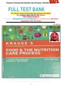 FULL TEST BANK For Krause's Food & the Nutrition Care Process 14th Edition by L&period; Kathleen Mahan MS RD CDE &lpar;Author&rpar;  Latest Update Graded A&plus;