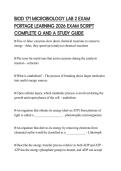 BIOD 171 MICROBIOLOGY LAB 2 EXAM PORTAGE LEARNING 2026 EXAM SCRIPT COMPLETE Q AND A STUDY GUIDE
