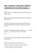 BIOD 171 MODULE 1 EXAM 2026 COMPLETE QUESTIONS AND SOLUTIONS GRADED A