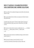 BIOD 171 MODULE 1 EXAMINATION REVIEW 2026 QUESTIONS AND VERIFIED SOLUTIONS
