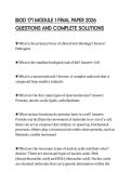 BIOD 171 MODULE 1 FINAL PAPER 2026 QUESTIONS AND COMPLETE SOLUTIONS