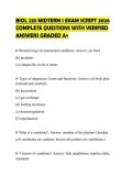BIOL 235 MIDTERM 1 EXAM SCRIPT 2026 COMPLETE QUESTIONS WITH VERIFIED ANSWERS GRADED A&plus;