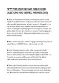 NEW YORK STATE NOTARY PUBLIC EXAM QUESTIONS AND VERIFIED ANSWERS 2026