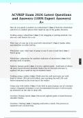 ACVREP Exam 2026 Latest Questions  and Answers &lpar;100&percnt; Expert Answers&rpar;  A&plus;