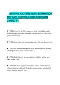 NFHS-WV FOOTBALL PART II EXAMINATION TEST 2026 QUESTIONS WITH SOLUTIONS GRADED A&plus;