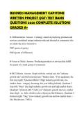 BUSINESS MANAGEMENT CAPSTONE WRITTEN PROJECT QGT1 TEST BANK QUESTIONS 2026 COMPLETE SOLUTIONS GRADED A&plus;